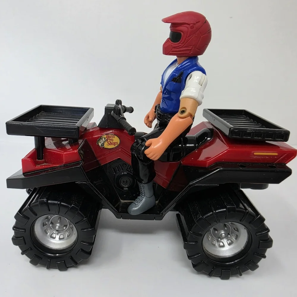 Tree House Kids Mighty Rigz Black & Red Bass Pro Shops ATV  4-Wheeler W/Driver